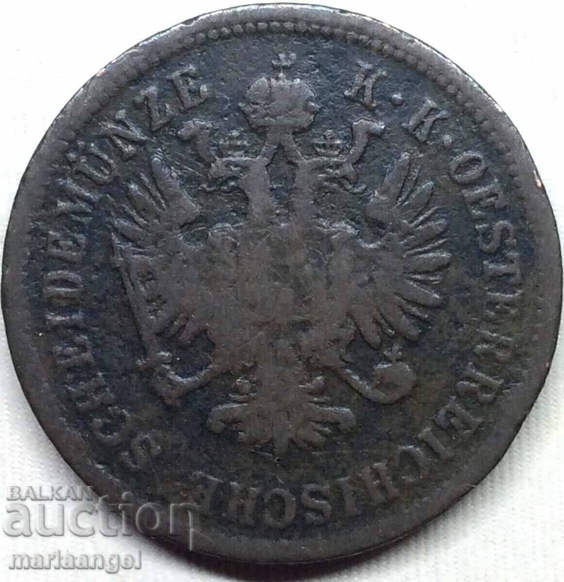 Hungary 4 Kreuzers 1861 KV Austria 12.98g - quite rare with price € 6.00 | 11.73 BGN