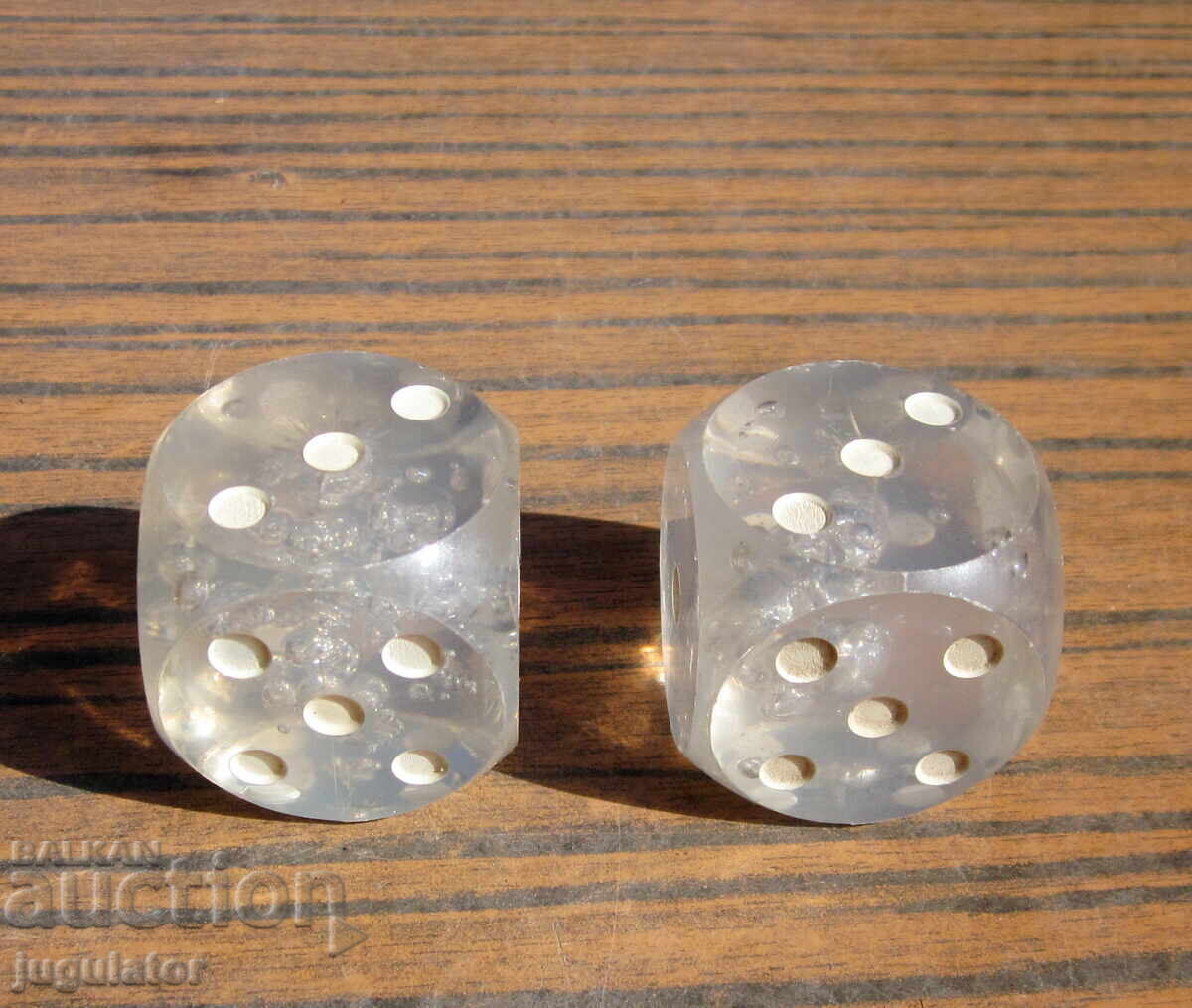 Аукцион НРБ комплект Български големи зарове зарчета от каталин