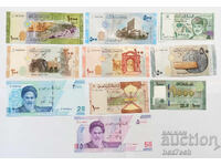 ❤️ ⭐ Lot Bancnote State Arabe 10 bucăți UNC nou ⭐ ❤️