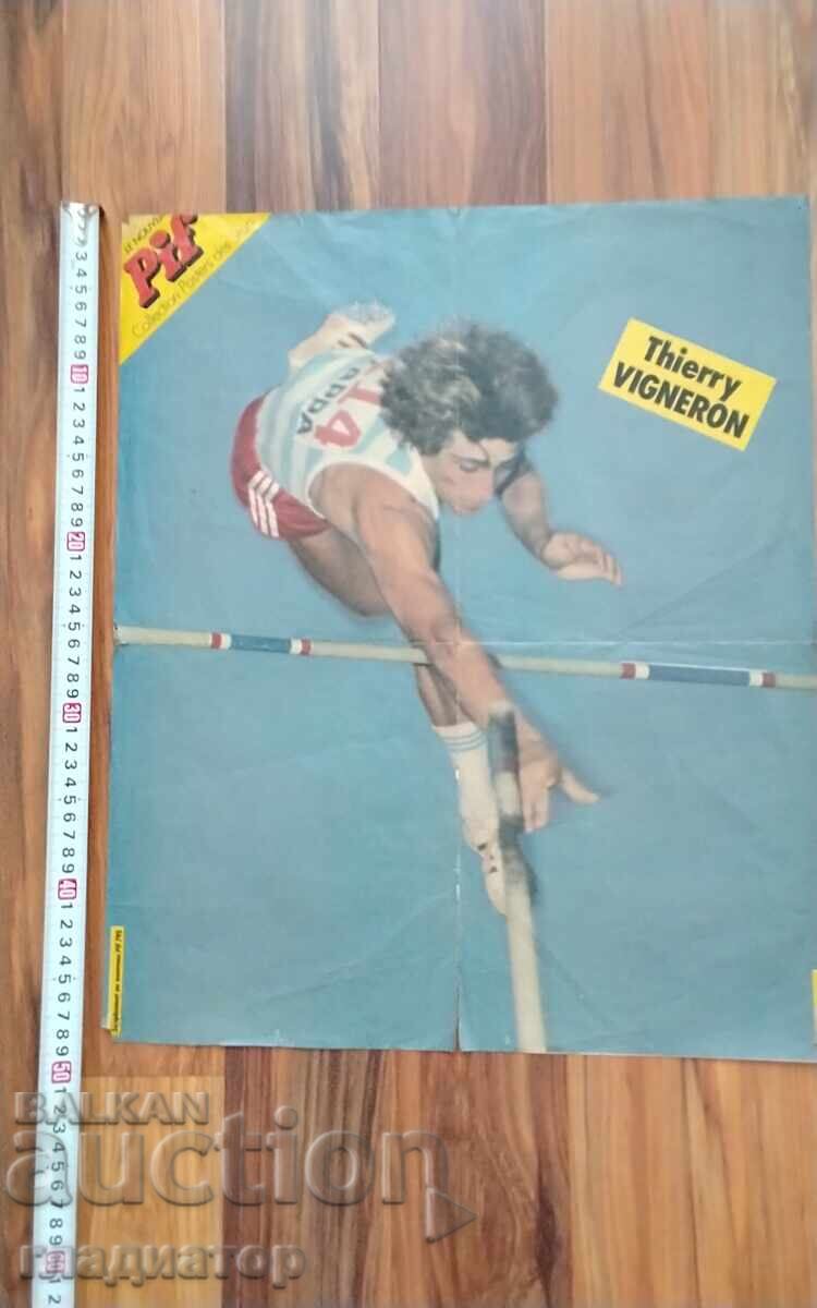 Afiș revistă PIF comic Inspector Gadget săritură cu prăjina cu preț € 1.40 | 2.74 BGN