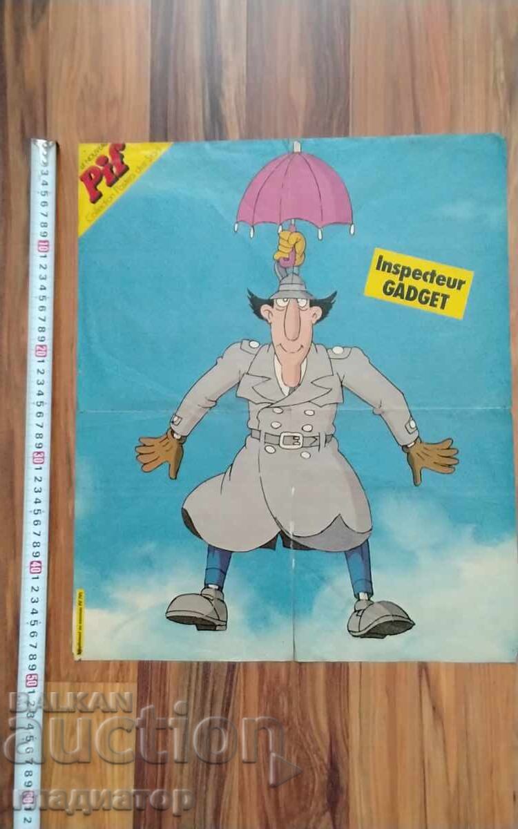 Afiș revistă PIF comic Inspector Gadget săritură cu prăjina