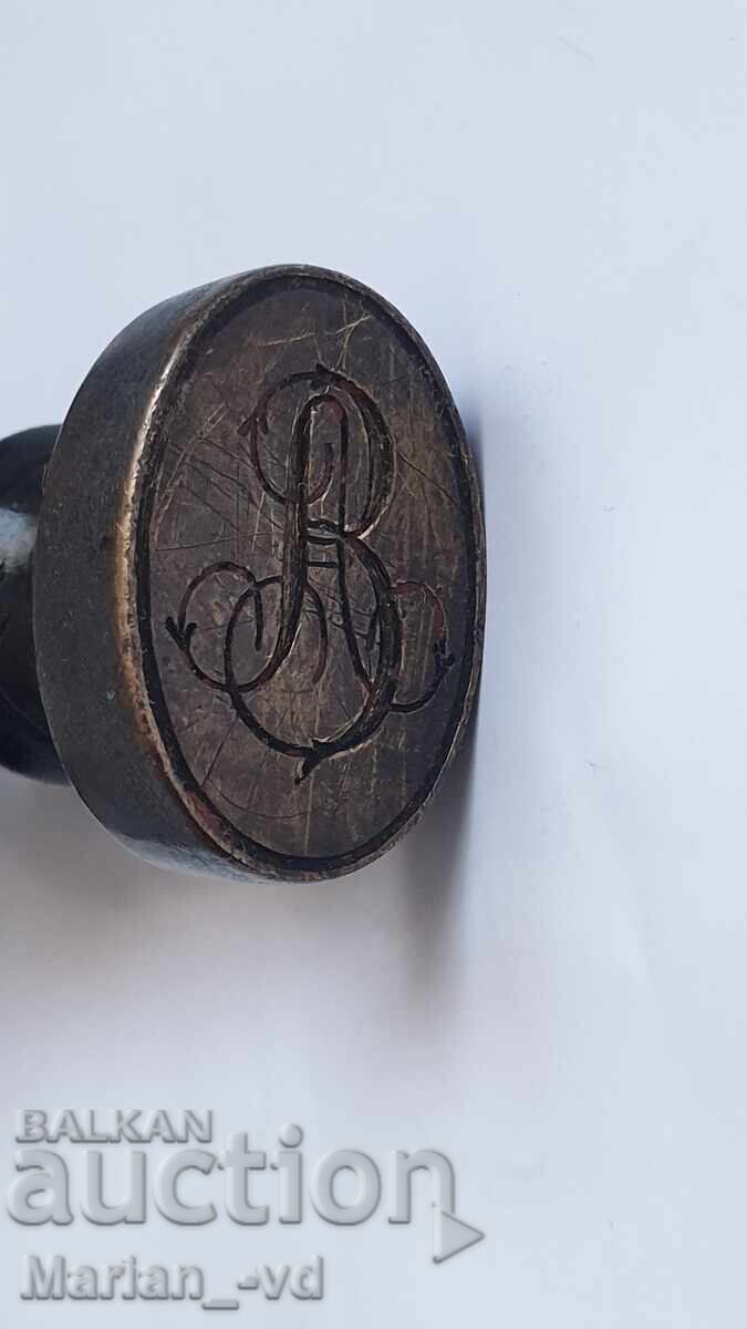 Доставка на Стар восъчен печат от черно дърво, около 1830-1910 г.