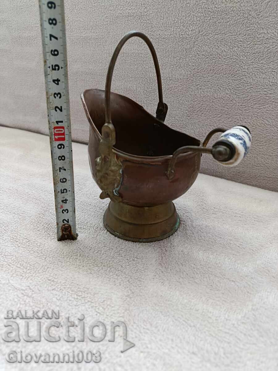 Медна кофа с порцеланова дръжка - 5