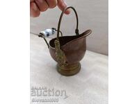 Медна кофа с порцеланова дръжка