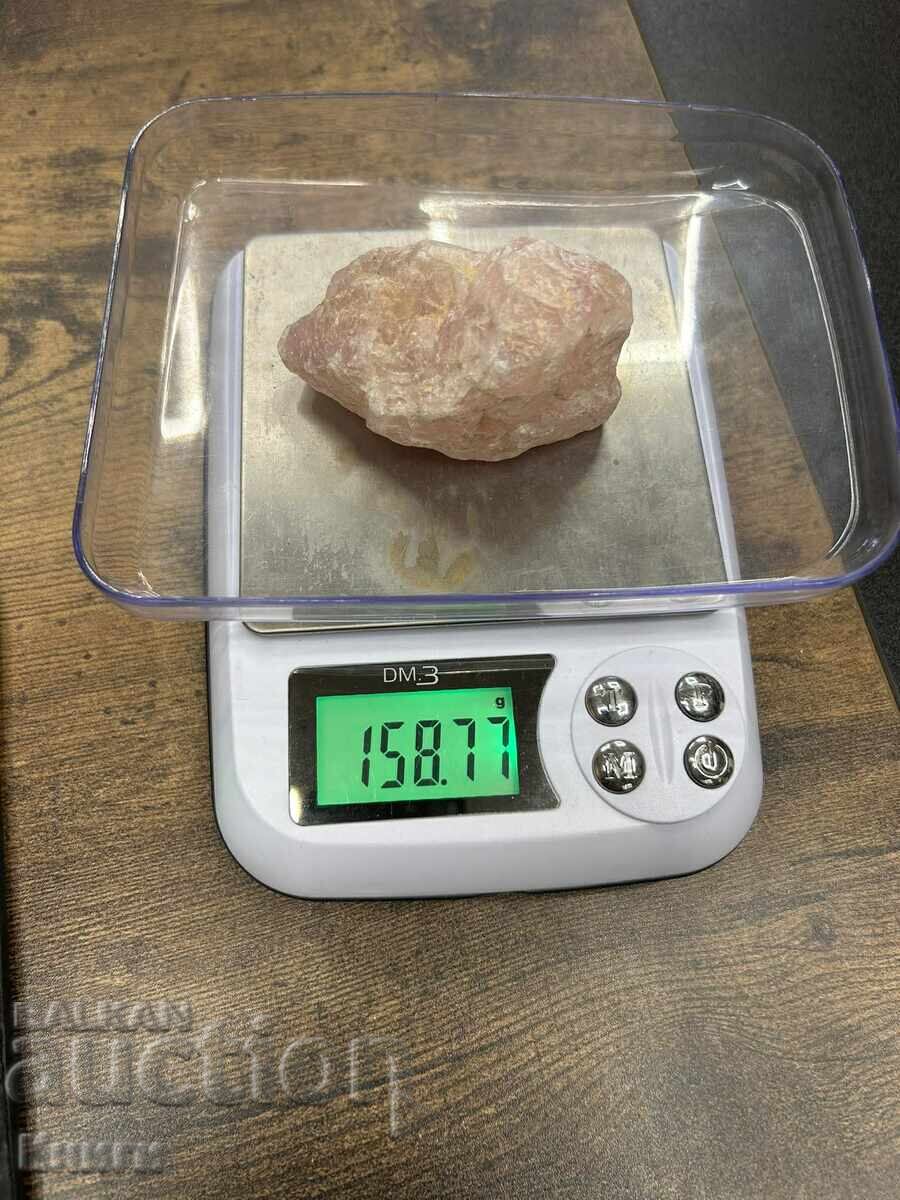Cuarț roz - neprelucrat: origine Mozambic - 158 grame