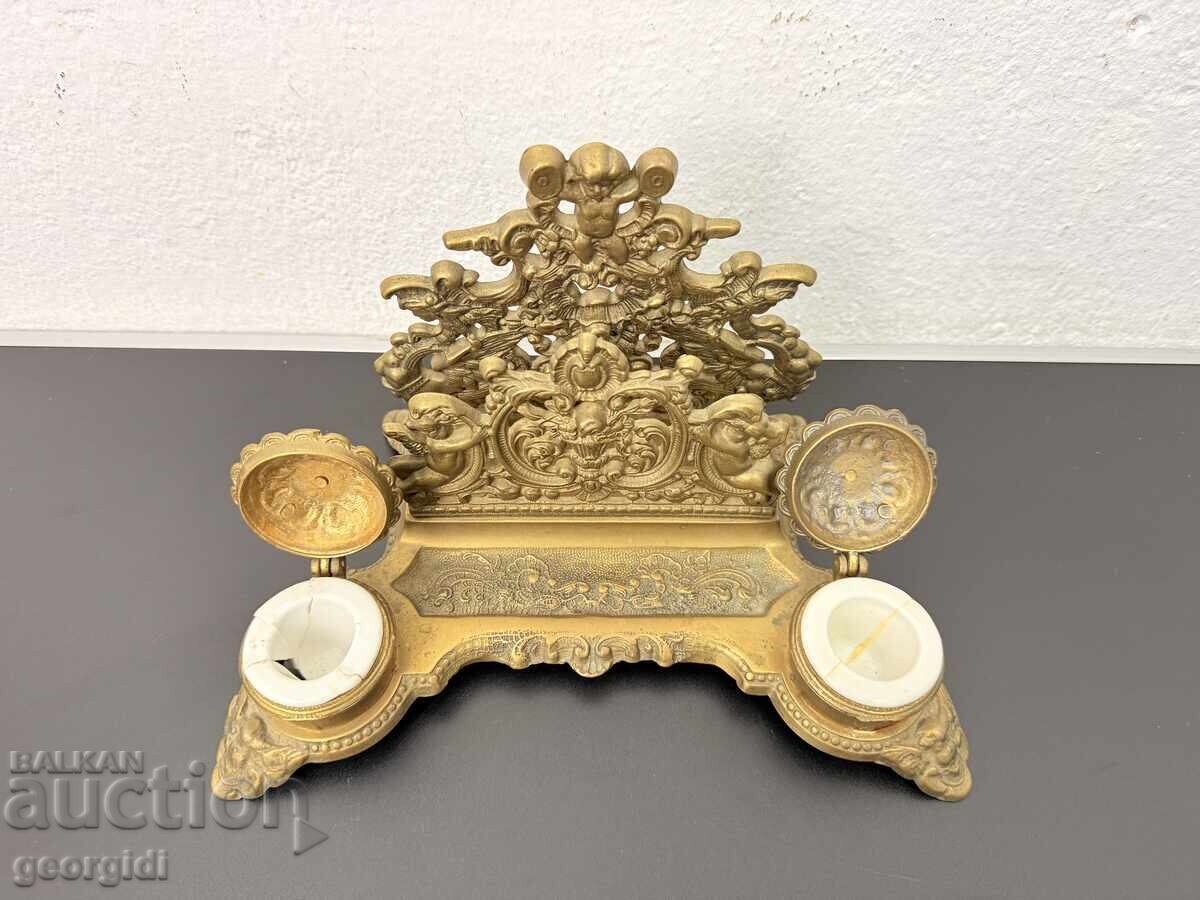 Livrarea Calimară din bronz în stil Rococo. №7829