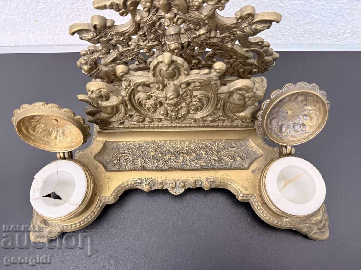 Calimară din bronz în stil Rococo. №7829 - 5