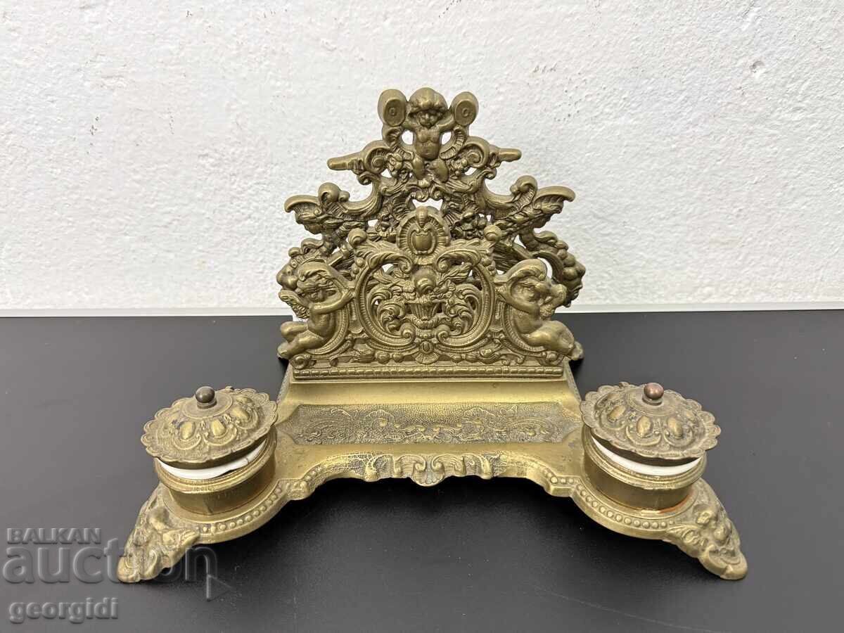 Calimară din bronz în stil Rococo. №7829
