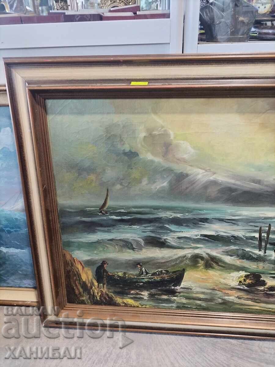 КРАСИВА АВТОРСКА КАРТИНА, МОРСКИ ПЕЙЗАЖ с цена € 135.00 | 264.04 лв.