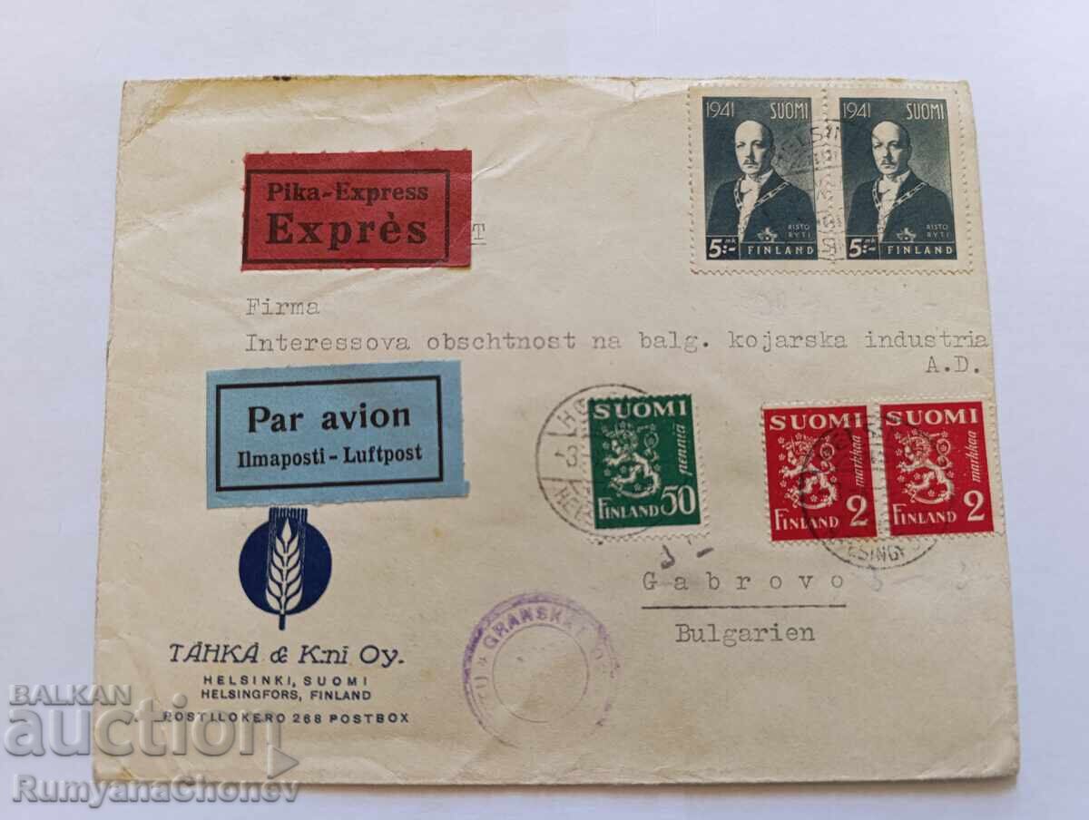 Плик изпратен от Финландия