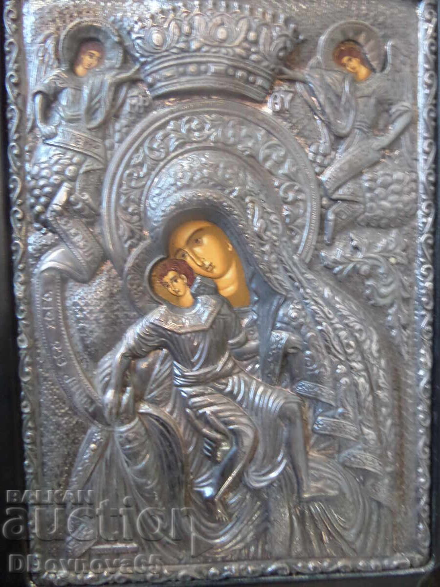 Icoană grecească veche, argintare - proba950 cu preț € 0.01 | 0.02 BGN