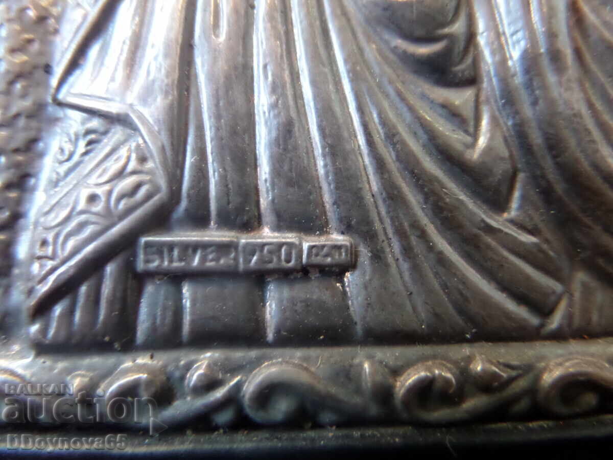 Icoană grecească veche, argintare - proba950 - 7