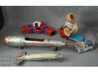 ЛОТ СТАРИ МЕТАЛНИ ИГРАЧКИ ЗА ЧАСТИ РАКЕТА,САМОЛЕТ