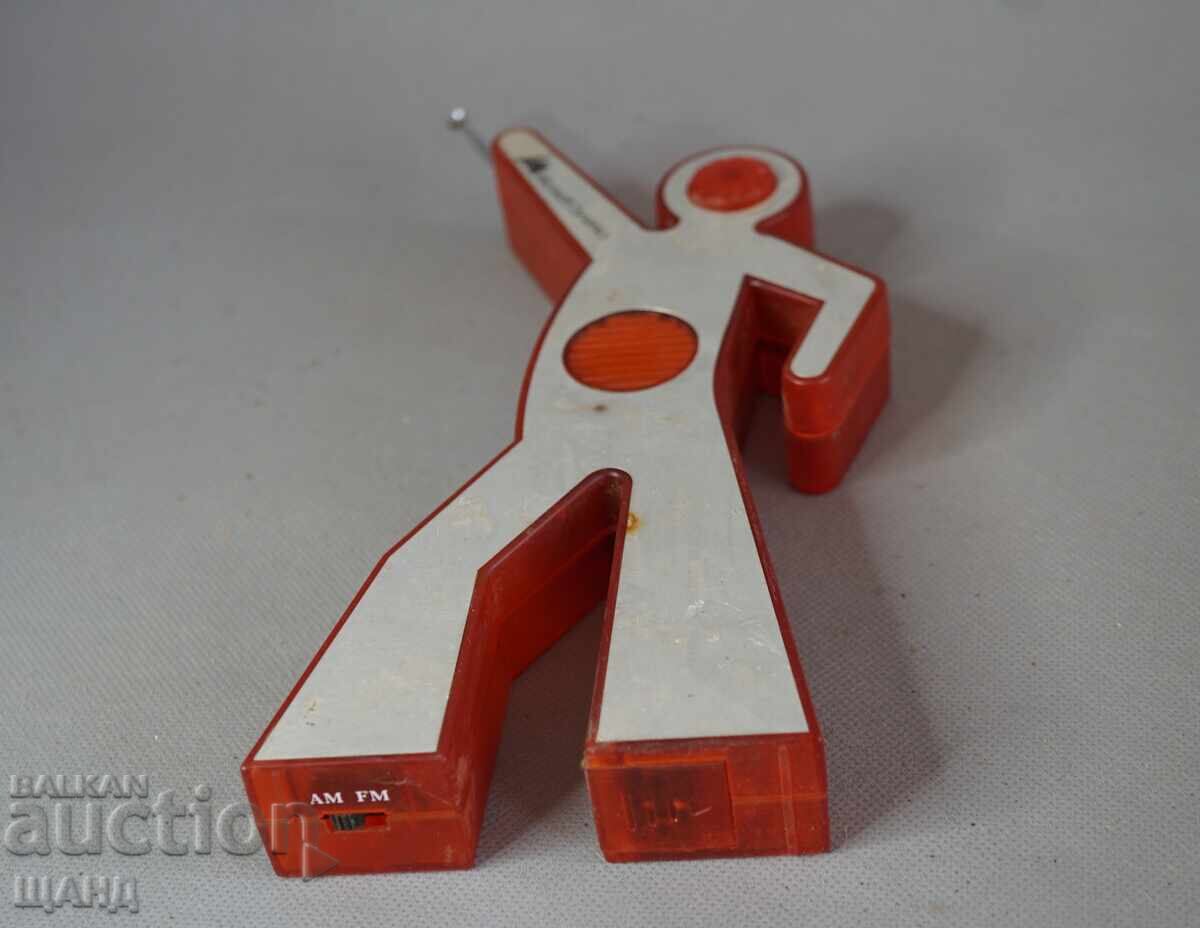 Παλιό Ραδιόφωνο Διαφήμισης Τρανζίστορ φιγούρα ανδρός - 5