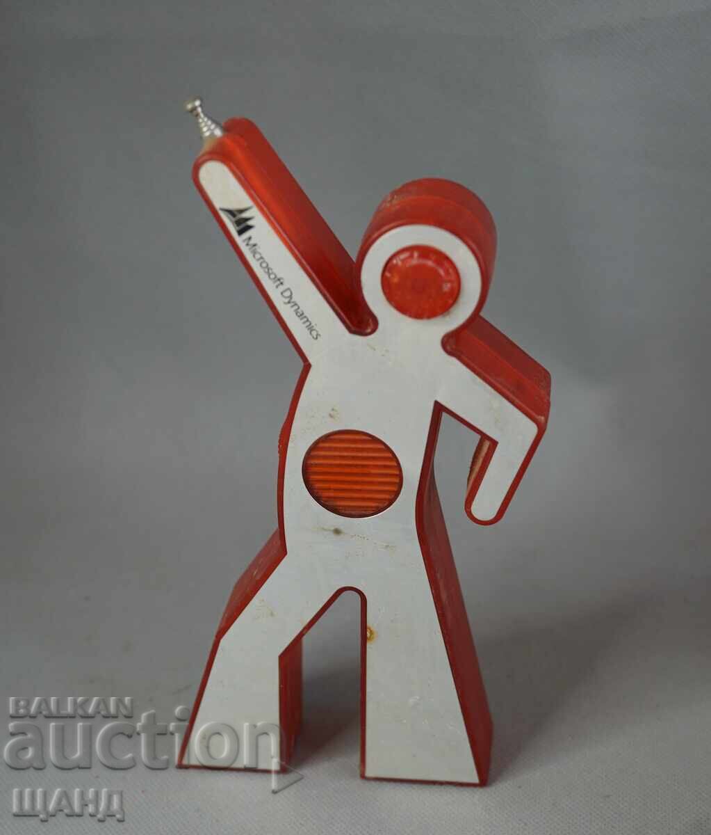 Παλιό Ραδιόφωνο Διαφήμισης Τρανζίστορ φιγούρα ανδρός