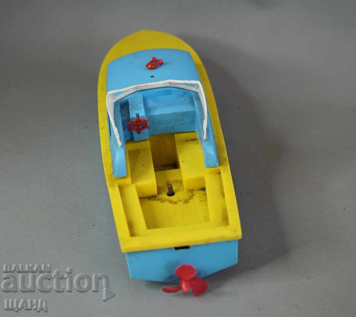 Livrarea Veche jucărie mecanică din plastic germană barcă navă vapor