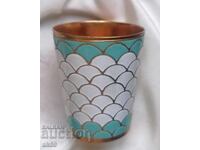 Căniță pentru vodcă email aurire 3 buc