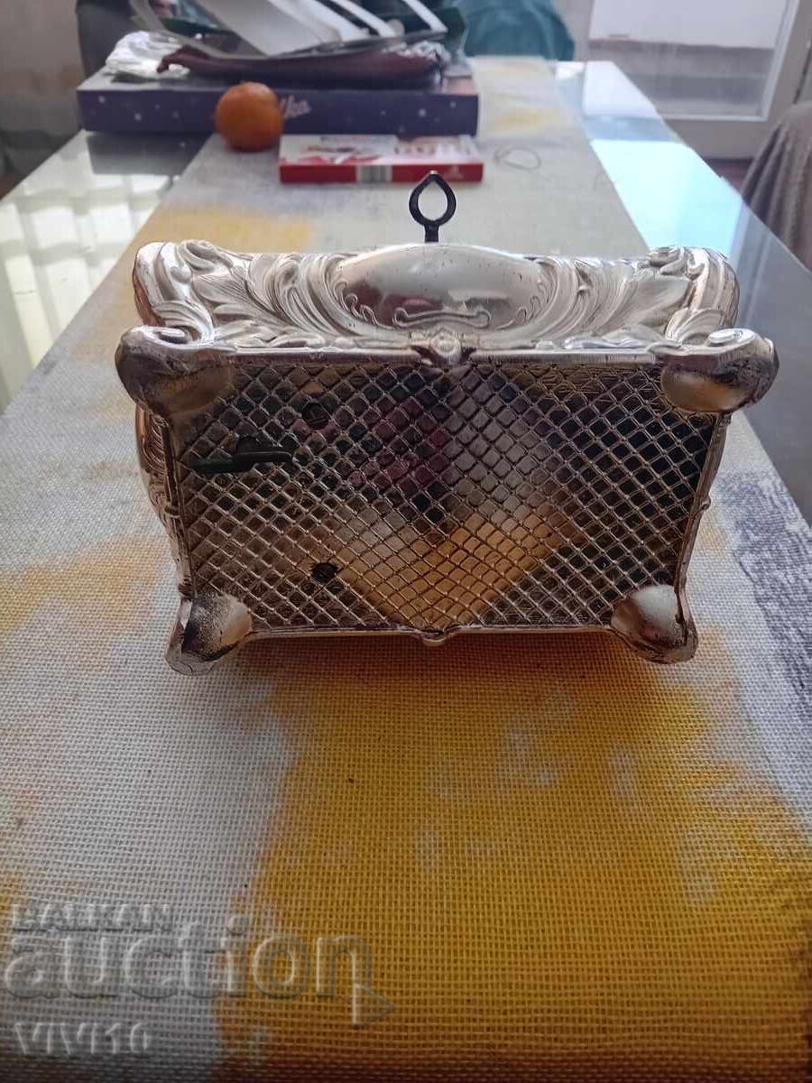 Доставка на Старинна кутия за бижута, латерна,посребрена