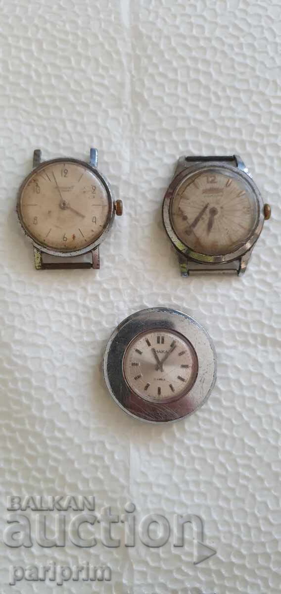 Lot of 7 mechanical wrist/pocket watches, for parts. BZC with price € 0.01 | 0.02 BGN