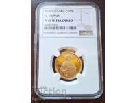 100 leva 2018 g. Sfântul Ștefan NGC PF 69