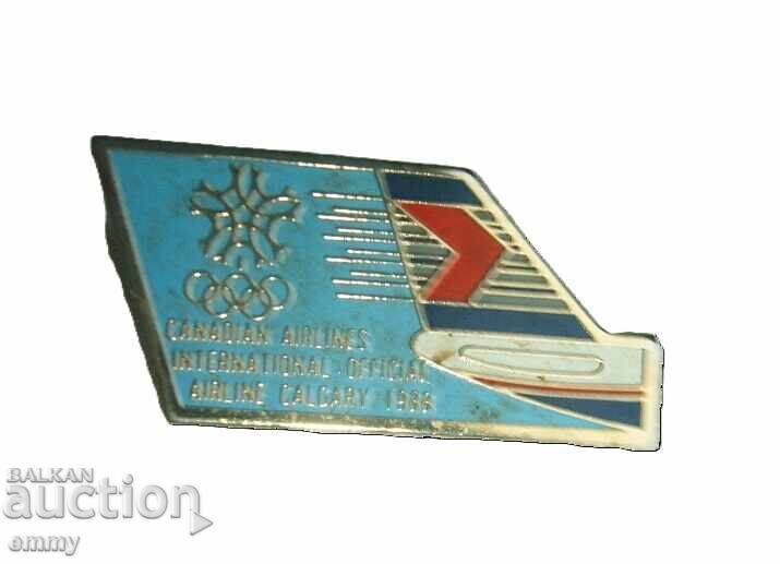 Pin Winter Olympic Games Calgary 1988, Air Canada