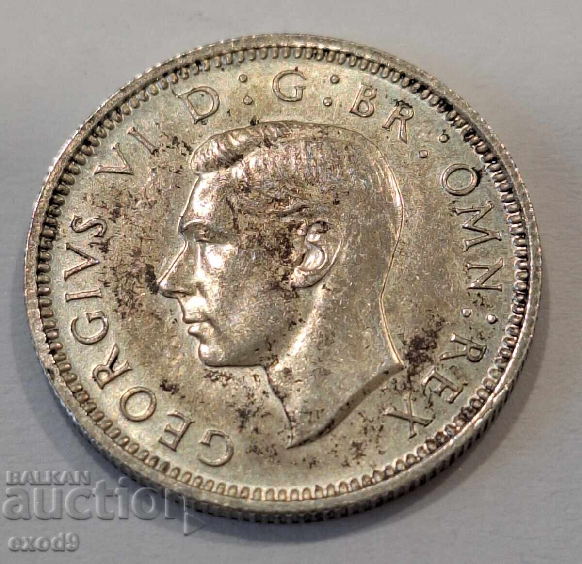 Silver 6 Pence 1942 / Great Britain with price € 4.60 | 9.00 BGN