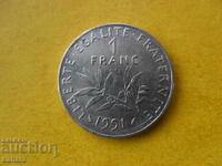 1 franc 1991 Franța