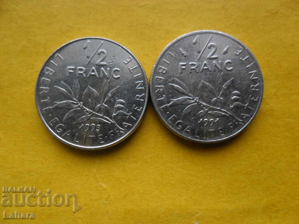 1/2 φράγκο 1991, 1993 εκ. Γαλλία