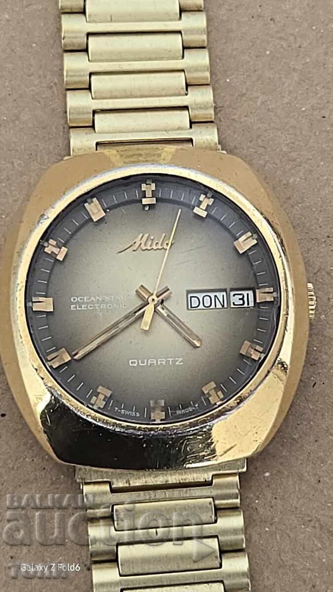 MIDO OCEAN STAR ELECTRONIC QUARTZ SWISS MADE ΣΠΑΝΙΟ ΛΕΙΤΟΥΡΓΕΙ
