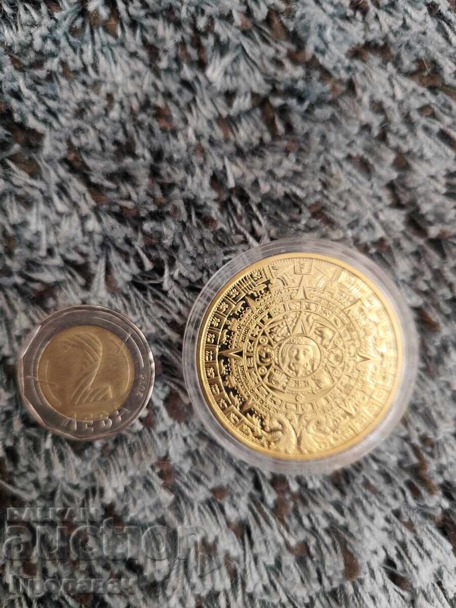 Жетон с календара на маите, в капсула