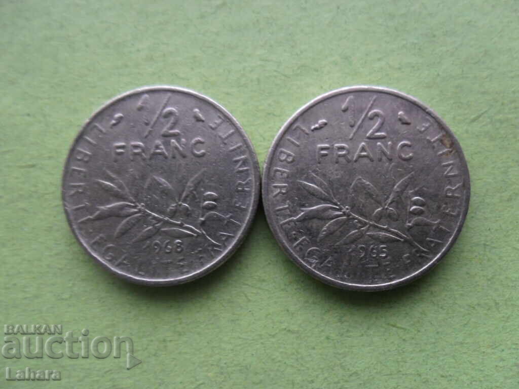 1/2 φράγκου 1965, 1968 g. Γαλλία