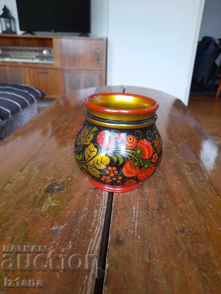 Стара дървена кутия,хохлома