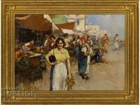 Oil paints on canvas - GUISEPPE PITTO Italian (1857-1928)