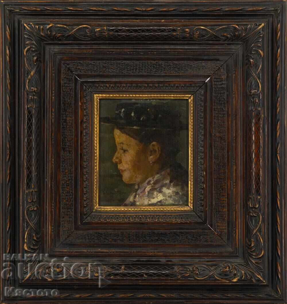 Walter Thor (1870-1929) Painting oil on wood