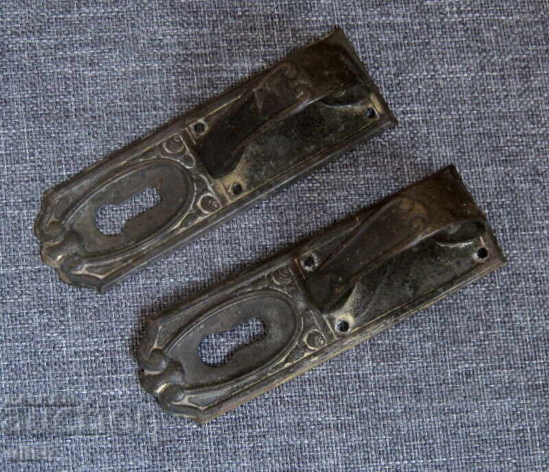 Стар комплект арт деко дръжки за шкаф