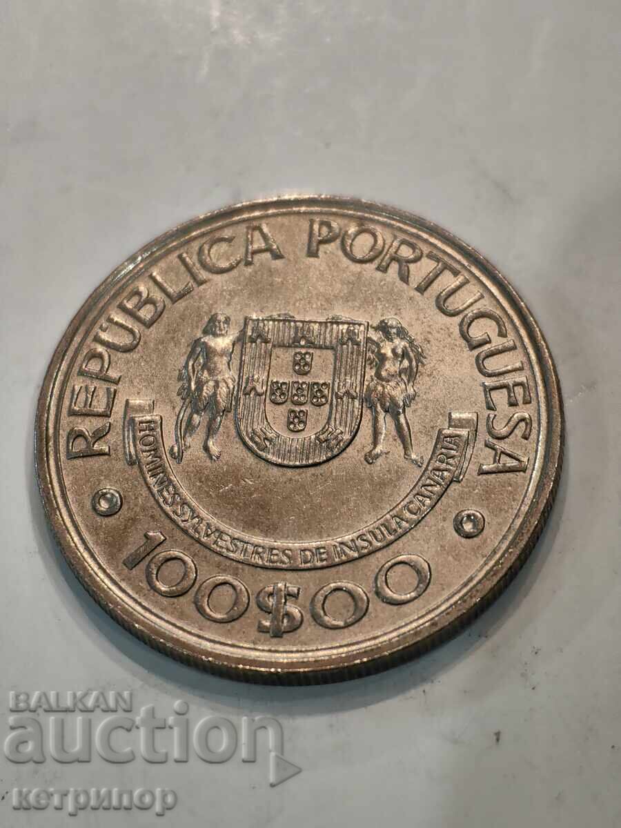 100 ескудо Португалия 1989 г. с цена € 6.00 | 11.73 лв.