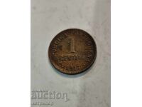 1 сентаво Португалия 1917 г.