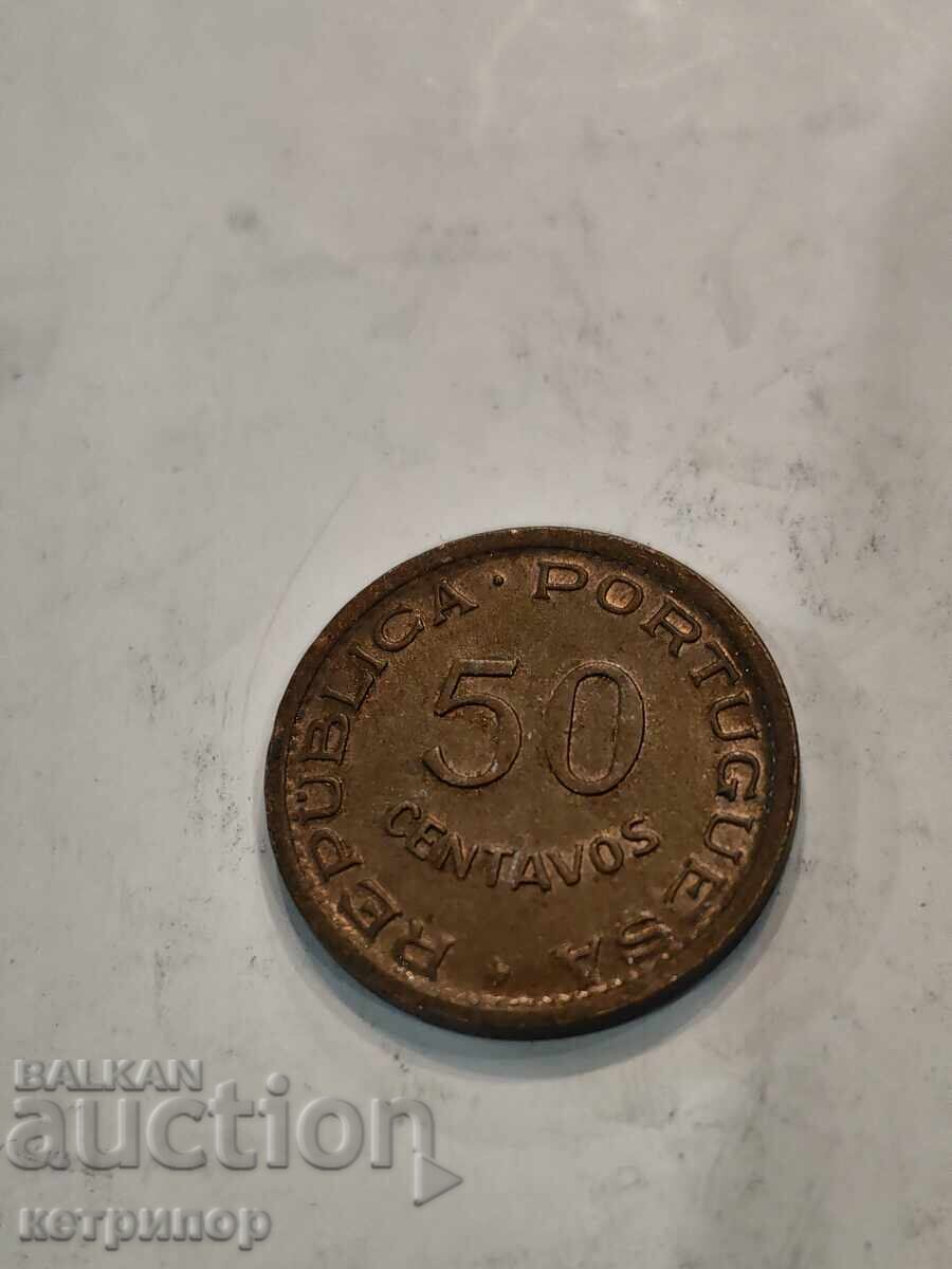 50 centavos Angola 1957 g cu preț € 4.00 | 7.82 BGN