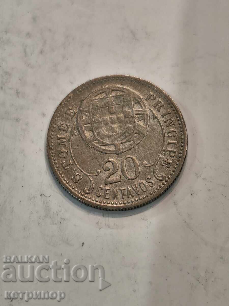 20 Centavos São Tomé and Príncipe 1929