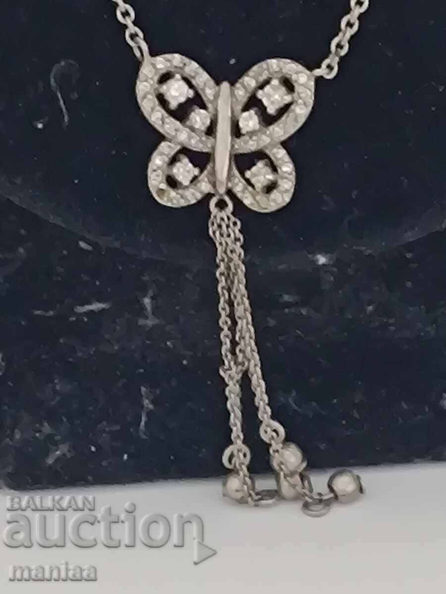 Παράδοση Όμορφο ασημένιο αλυσίδα με σήμανση 925