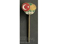 1817 Τουρκία σήμα Τουρκική ομοσπονδία επιτραπέζιας αντισφαίρισης σμάλτο 60s
