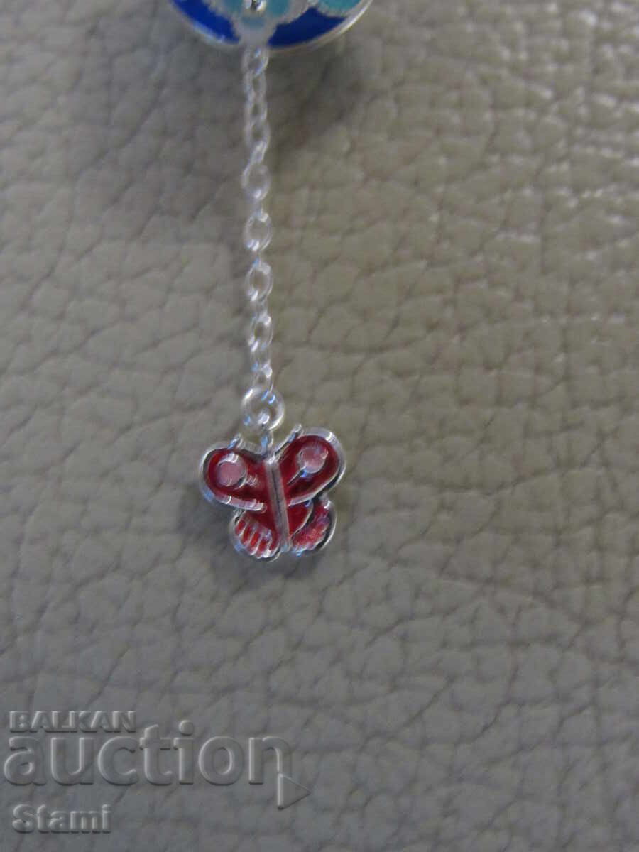 Colier cu pandantiv de dama rafinat - ou Faberge, nou - 5