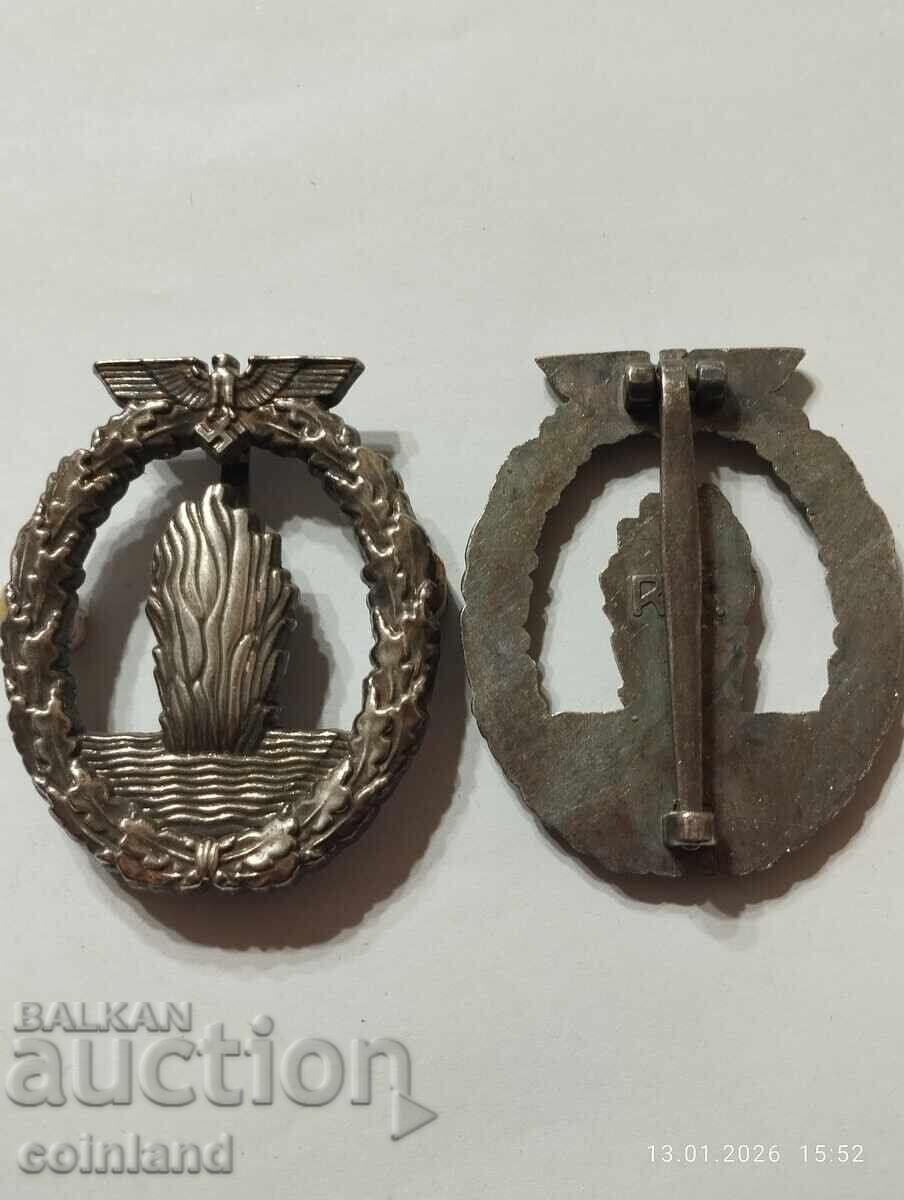 Германски Нацистки  медал, знак    РЕПРОДУКЦИЯ с цена € 15.00 | 29.34 лв.