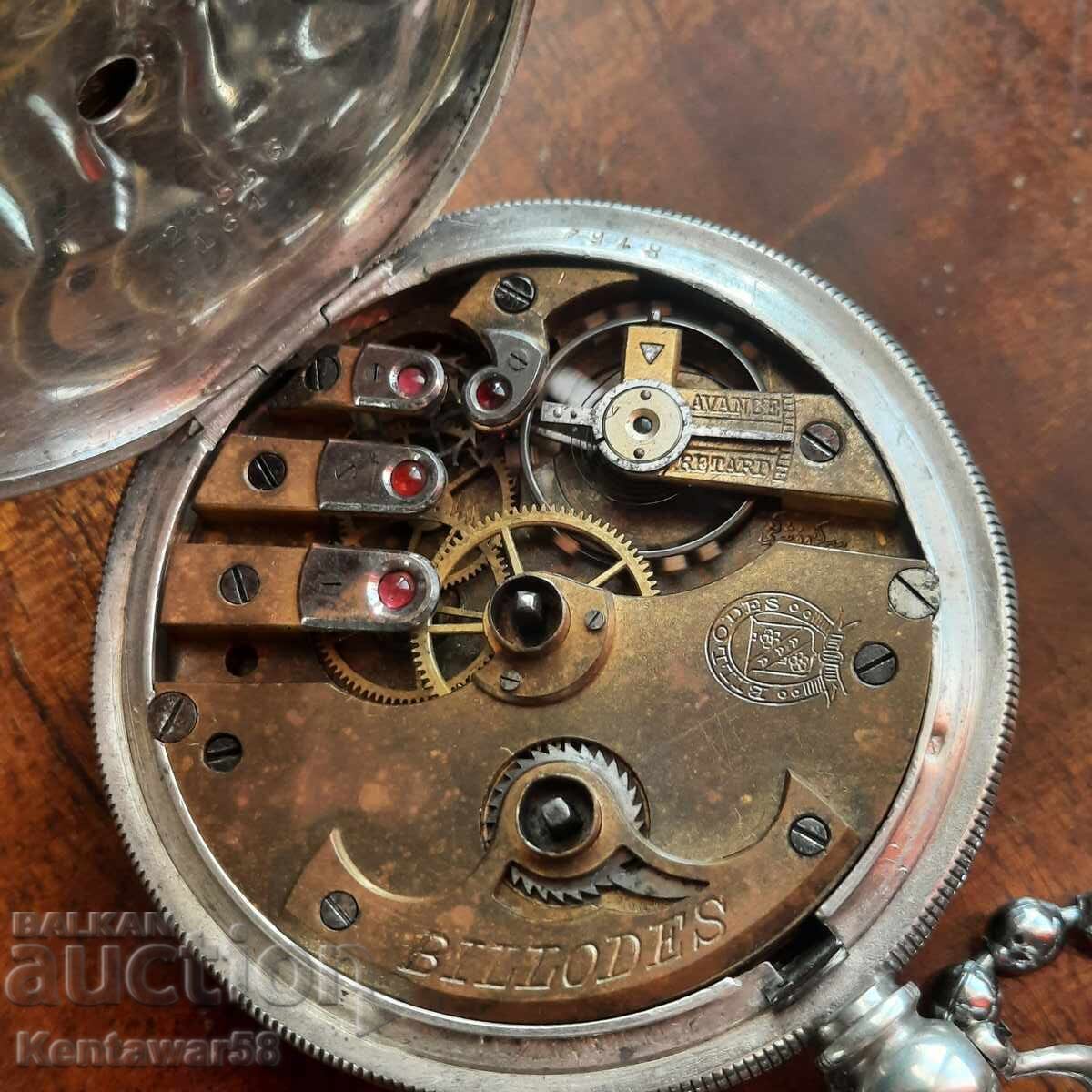 Ασημένιο ρολόι τσέπης Billodes(Zenith) - 7