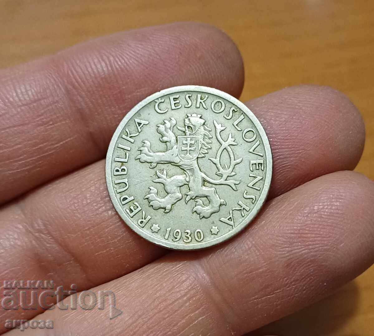 1 coroană Cehoslovacia 1930 cu preț € 1.80 | 3.52 BGN