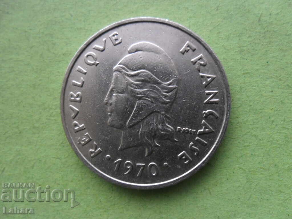 Licitație 20 franci 1970 g. Polinezia Franceză