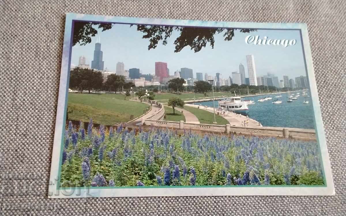 Chicago USA general view postcard