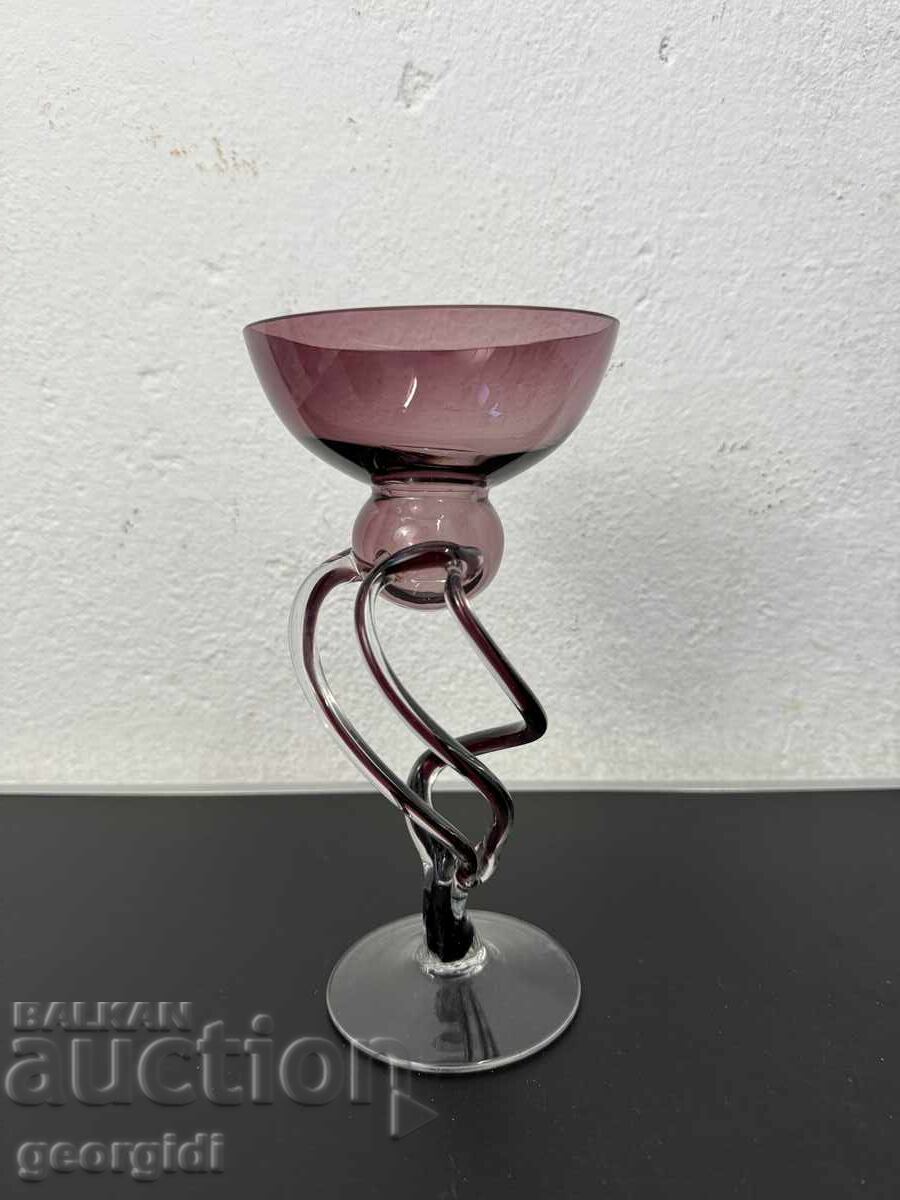 Licitație Sfeșnic / figurină / pahar de sticlă de design. №7841