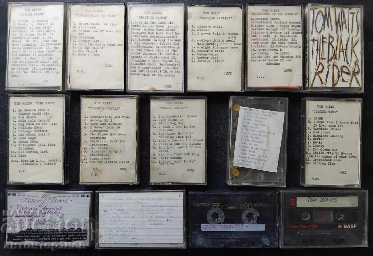 15 κασέτες άλμπουμ Tom Waits με τιμή € 50.00 | 97.79 BGN