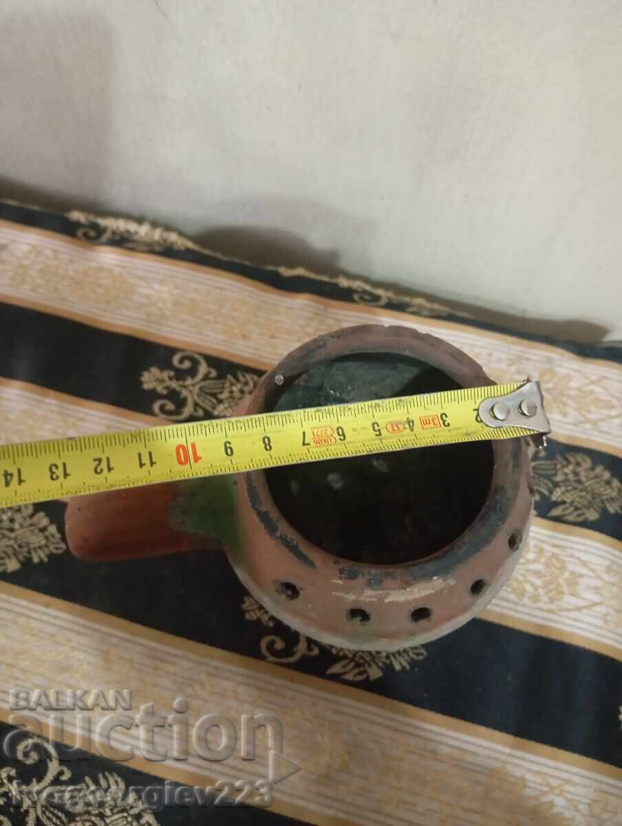 Licitație Vază ceramică veche, candelă